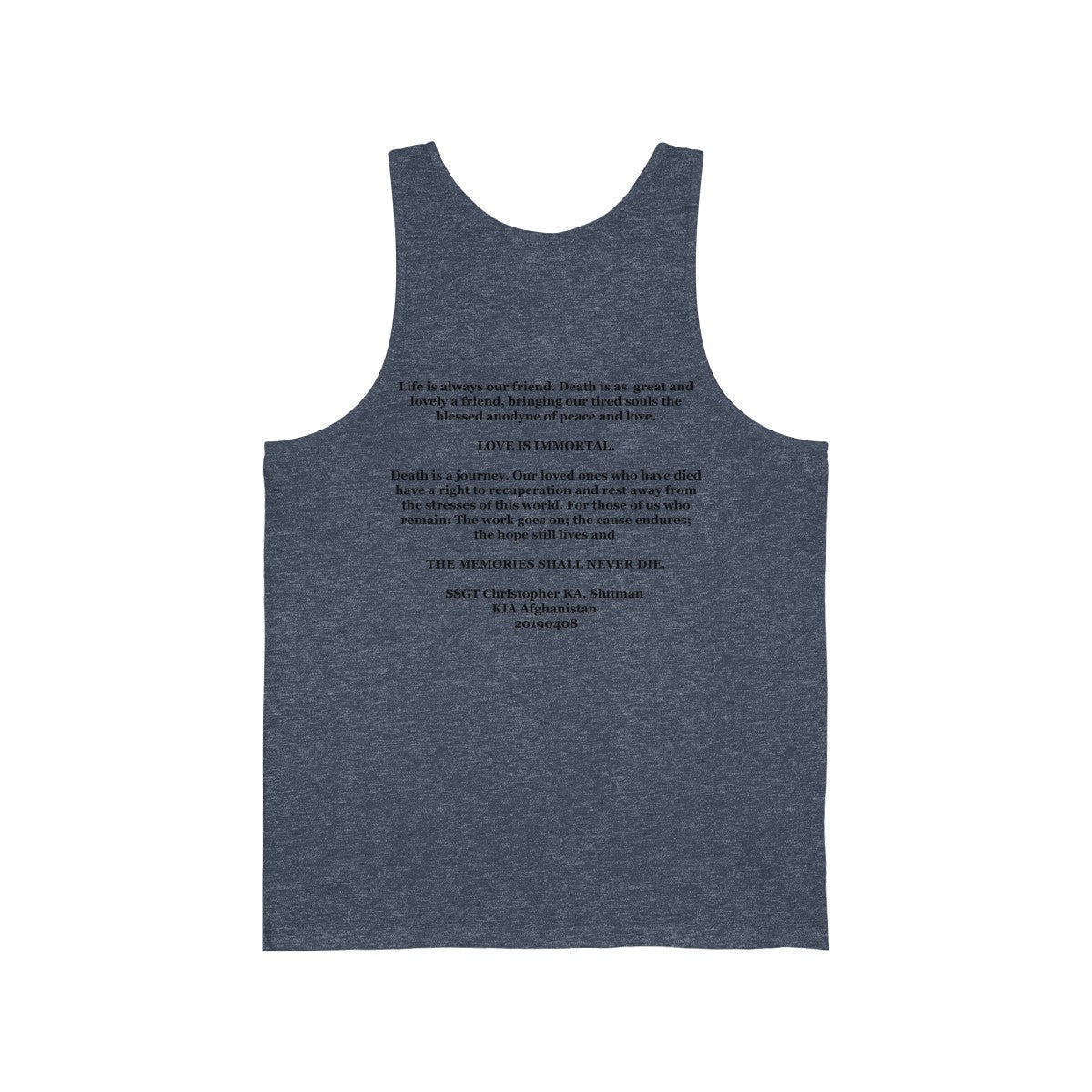 SSgt Slutman Men's Memorial Tank