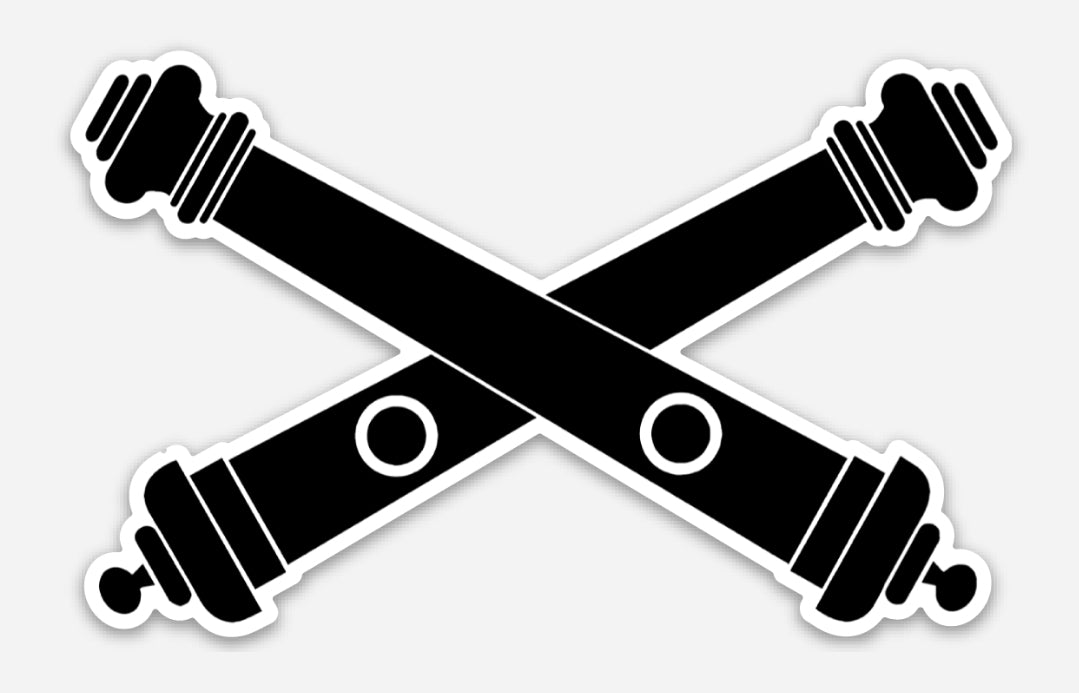 Crossed Cannons Sticker