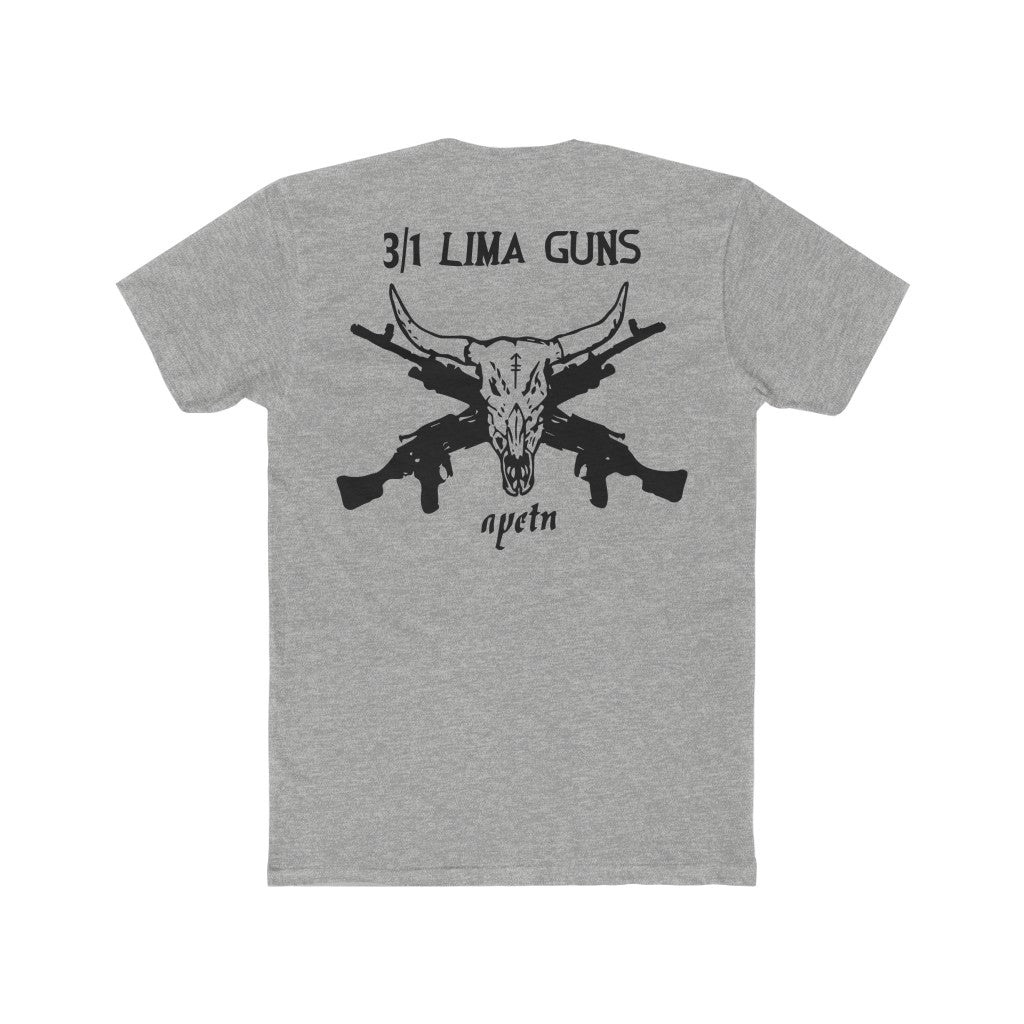 Grey 3/1 Lima Guns Tee Back