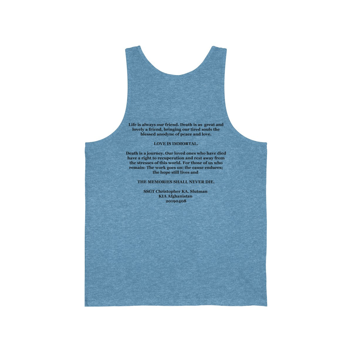 SSgt Slutman Men's Memorial Tank