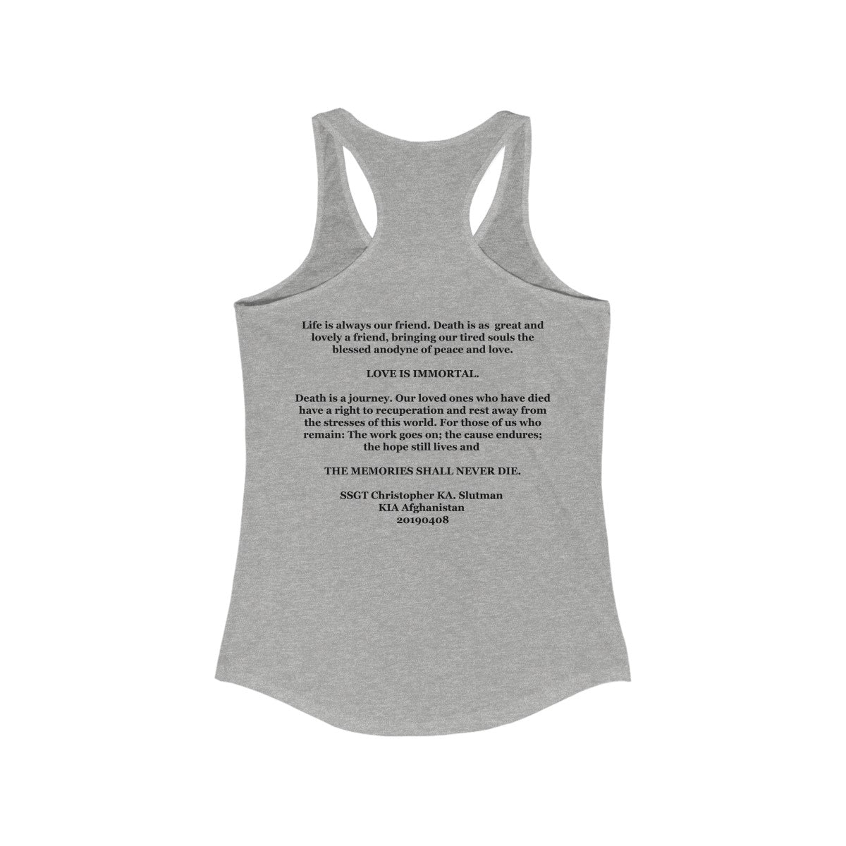 SSgt Slutman Women's Memorial Tank