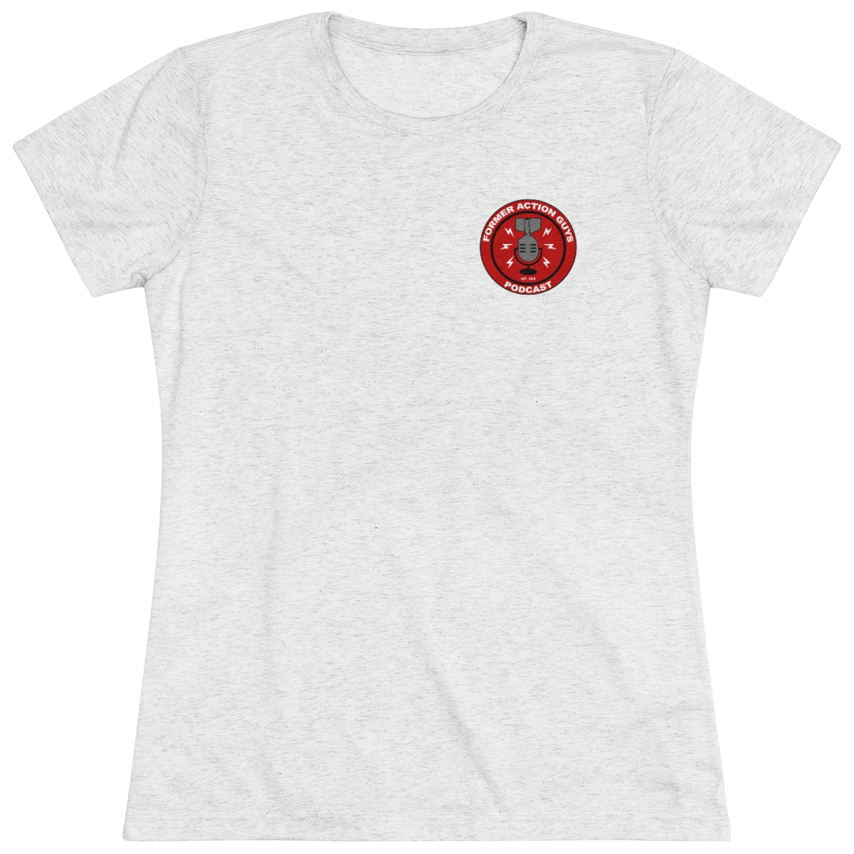 Women's Former Action Guys Podcast Athletic Tee