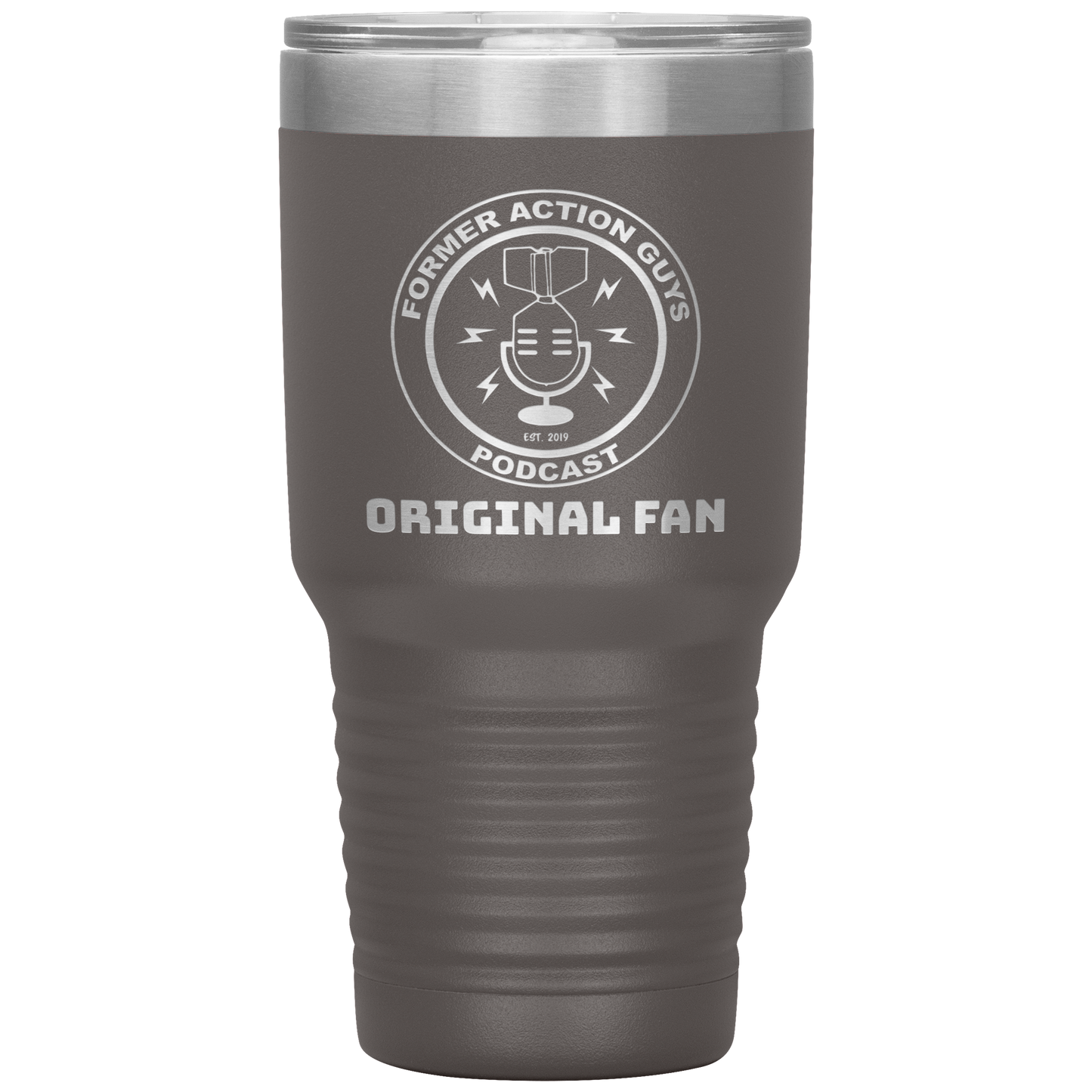 Former Action Guys Podcast Limited Edition Tumbler